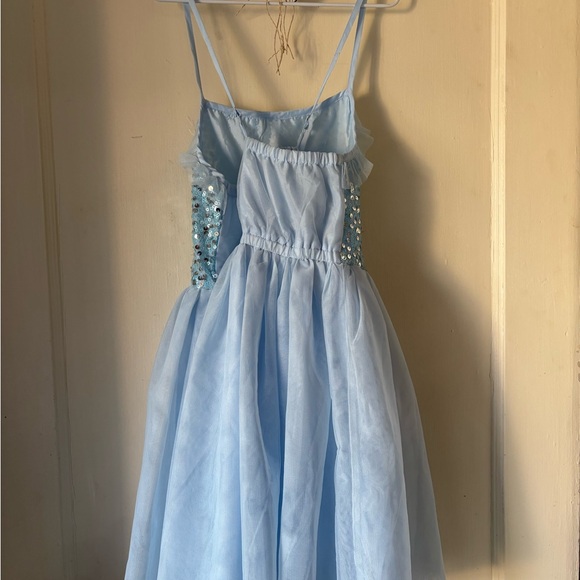Light Blue Sequin Tulle Dress - Picture 2 of 2